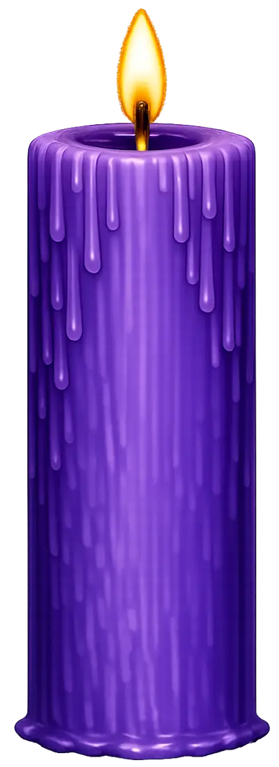 vela de color morado