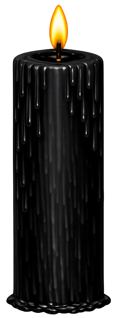 vela de color negro