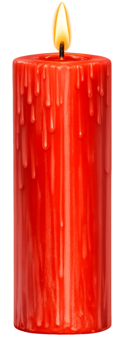 vela de color rojo