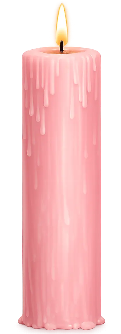 vela de color rosa