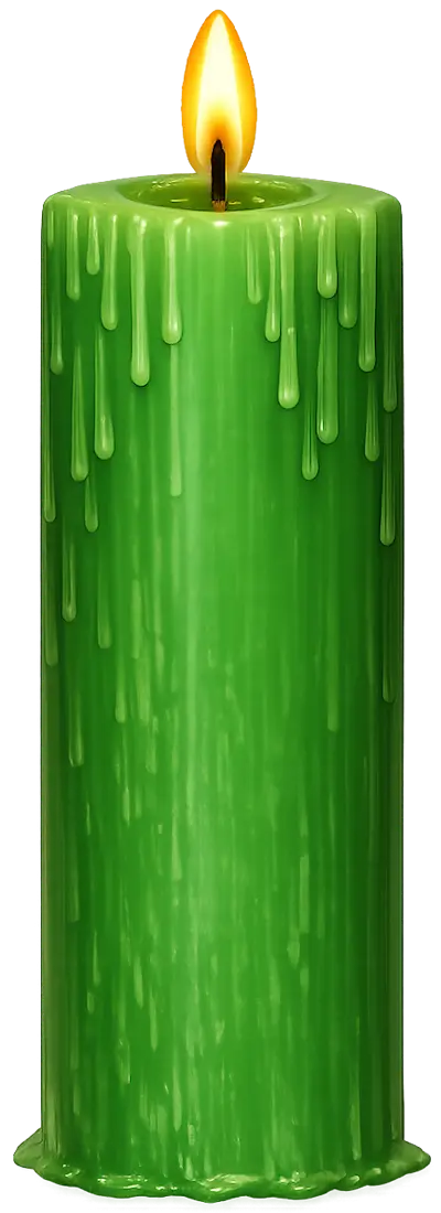 vela de color verde